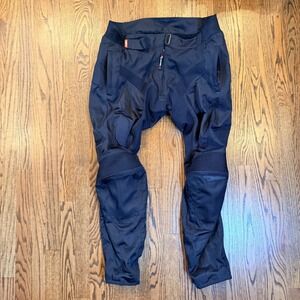 Teknic 7013 Supervent Motorcycle Pants Canvas Mesh Armored Size 38 Black